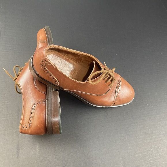 Mens David & Joan Leather Italy Oxford Lace Up Cap Toe‎ Dress Shoes US Size 8 - Picture 12 of 16